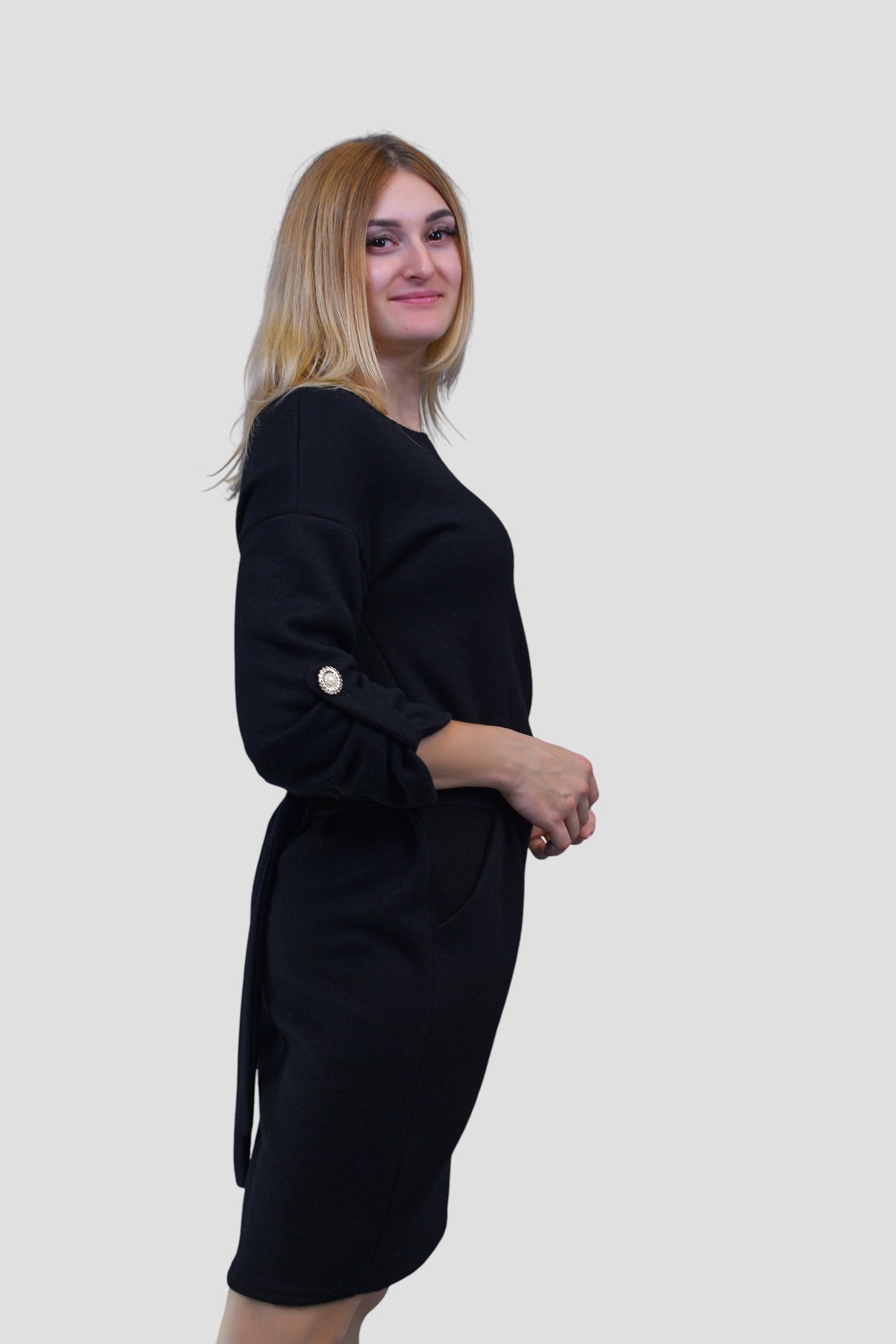 Katifra — sukienka „Autumn Cream” z dzianiny wiskozowej z angorą