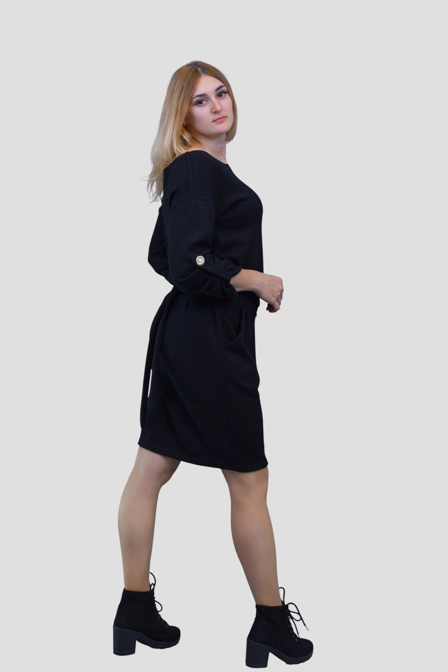 Katifra — sukienka „Autumn Cream” z dzianiny wiskozowej z angorą
