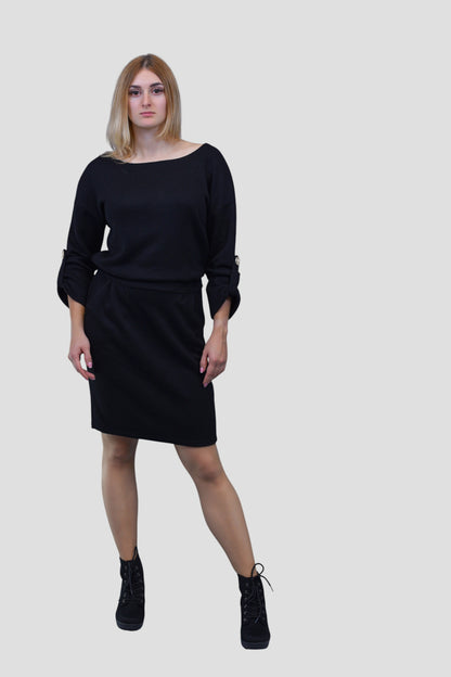 Katifra — sukienka „Autumn Cream” z dzianiny wiskozowej z angorą