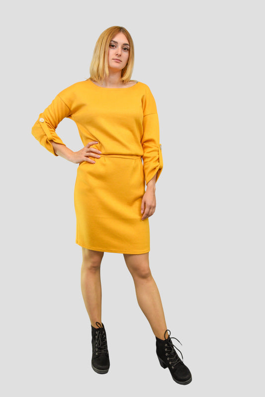 Katifra — sukienka „Autumn Cream” z dzianiny wiskozowej z angorą