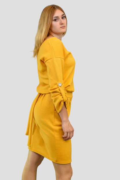 Katifra — sukienka „Autumn Cream” z dzianiny wiskozowej z angorą